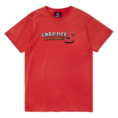 ALL GAS | RED SUN-FADED TEE