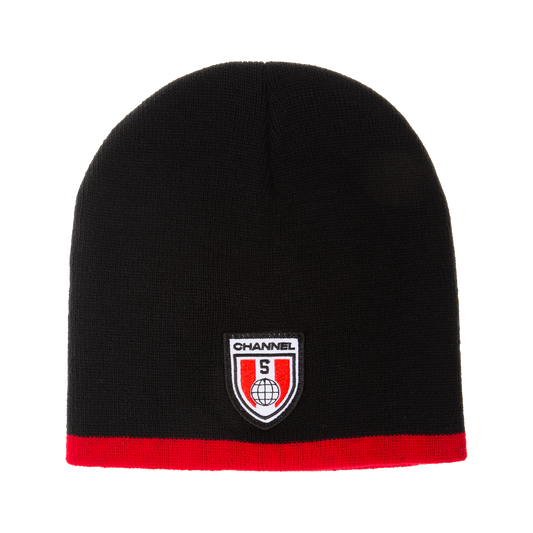 SHEILD | BLACK BEANIE